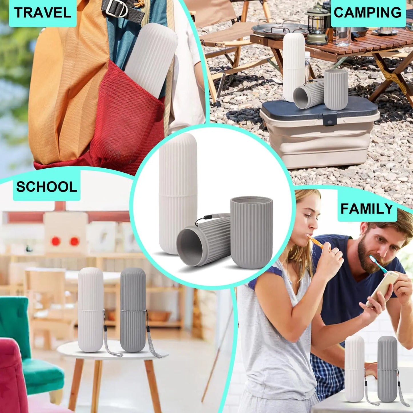 Travel toileting cup toothbrush cup toothpaste storage box portable dental appliance box toothbrush bucket simple mouthwash cup