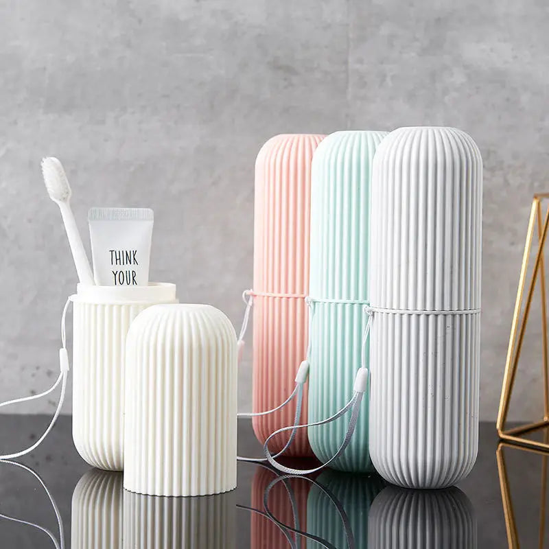 Travel toileting cup toothbrush cup toothpaste storage box portable dental appliance box toothbrush bucket simple mouthwash cup
